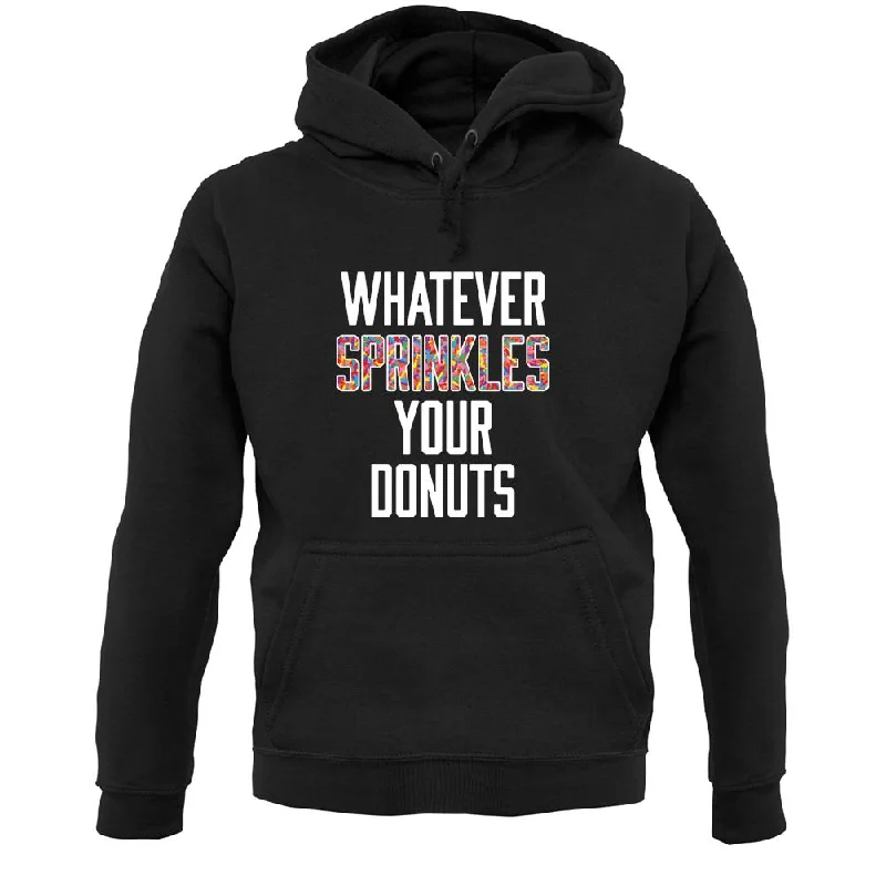 Whatever Sprinkles Your Donuts Unisex Hoodie Hoodie with Hidden Zipper Minimalist Clean Whatever Sprinkles Your Donuts Unisex Hoodie Hoodie with Hidden Zipper Minimalist Clean
