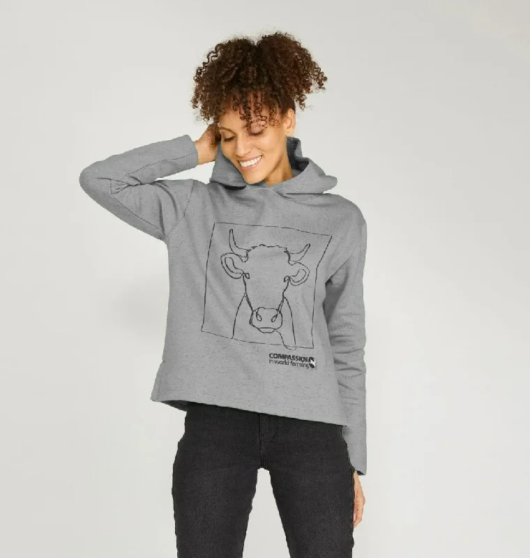 Women's Cow Relaxed Fit Hoodie