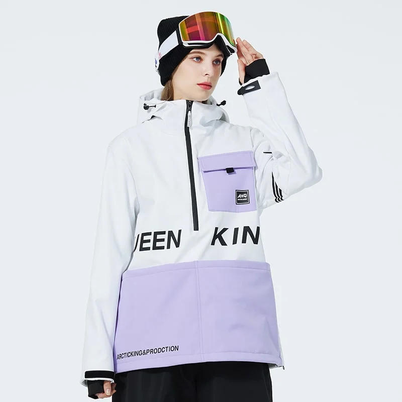 Women's Mountain Peak SnowGuard Half-zip Anorak Jacket Appliqued Jacket Beaded Jacket Sequined Jacket Women's Mountain Peak SnowGuard Half-zip Anorak Jacket Appliqued Jacket Beaded Jacket Sequined Jacket