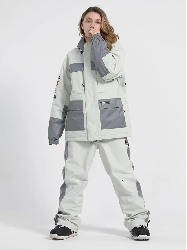 Women's Unisex Gsou Snow Venture Neon Glimmer Snow Jacket & Pants Set