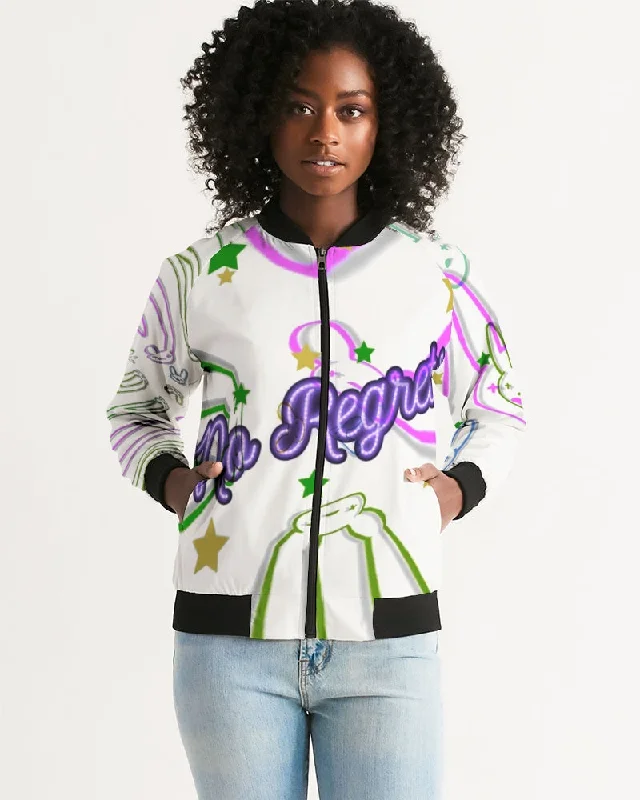 Fly Ma " No Regrets Candy Coded " Women's All-Over Print Bomber Jacket