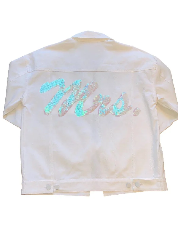 Iridescent Mrs. Denim Jacket