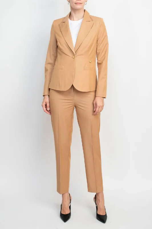 Nanette Lepore  Formal Stretch Crepe Jacket Pencil Cut Pant Suit