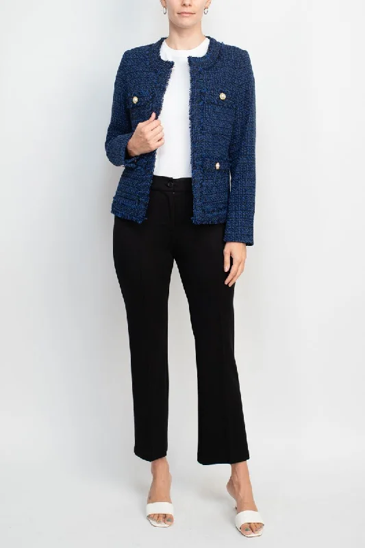 Nanette Lepore  Formal Tweed Jacket Straight Pant Suit