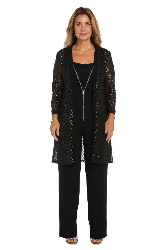 R&M Richards 2450 Formal Sequin Jacket Pant Suit Set