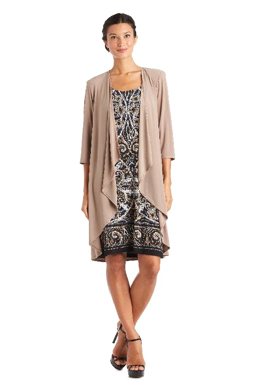 R&M Richards 7037 Two Piece Print Jacket Dress