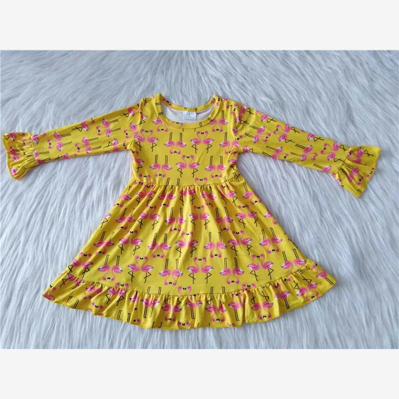 RTS NO MOQ SALES  G1-3-1``` Flamingo yellow skirt