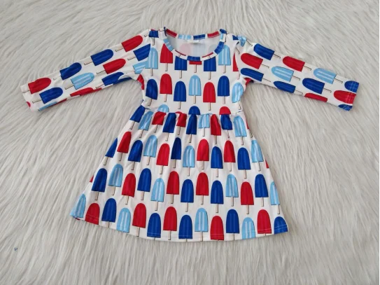 RTS NO MOQ SALES  G1-3-3; Ice cream long-sleeved skirt