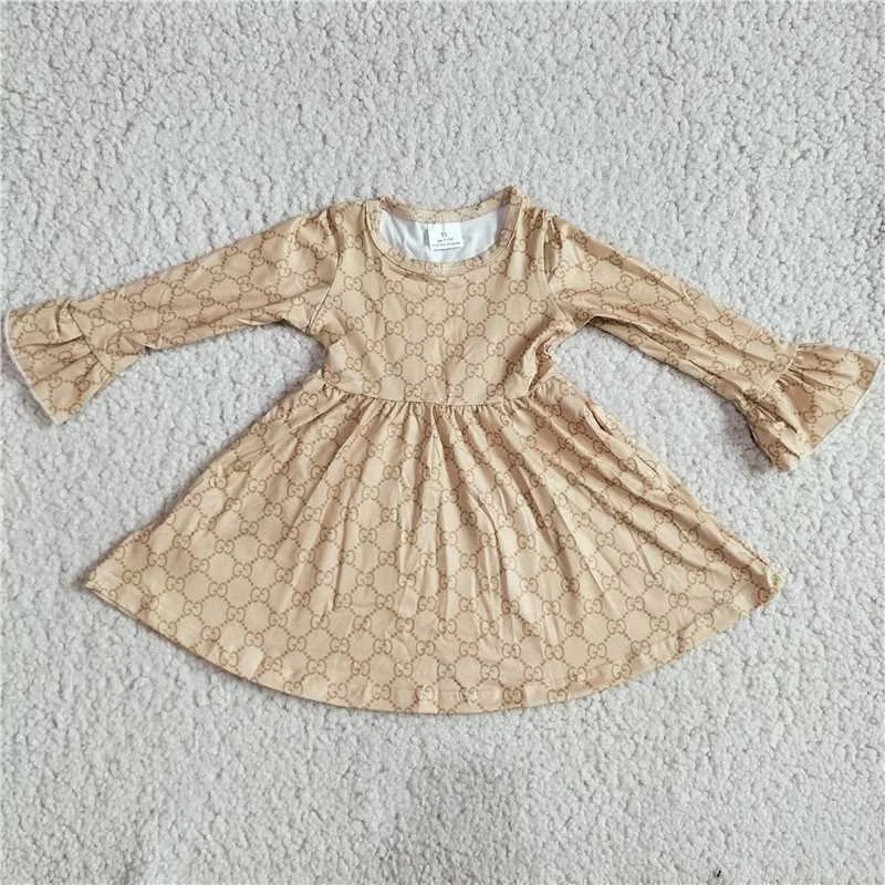 RTS NO MOQ SALES G2-24-4; Light yellow plaid striped beige long-sleeved skirt