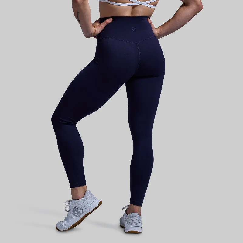 Apex Legging (Navy) Comfortable Zip-Up Leggings