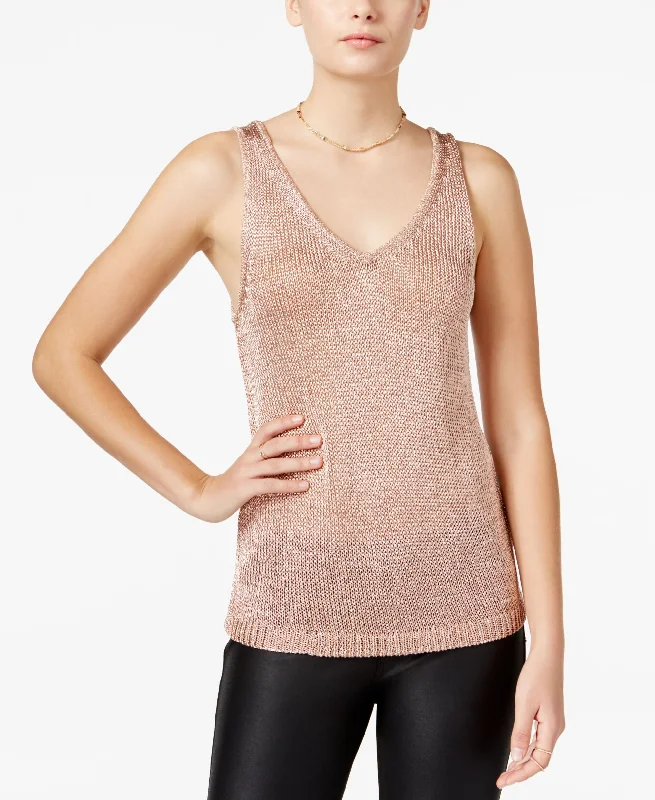 Bar III Metallic Sweater Tank Top