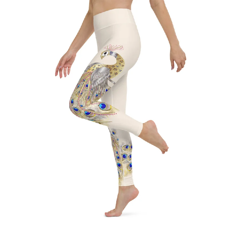 Peacock High Waist Womens Yoga Leggings