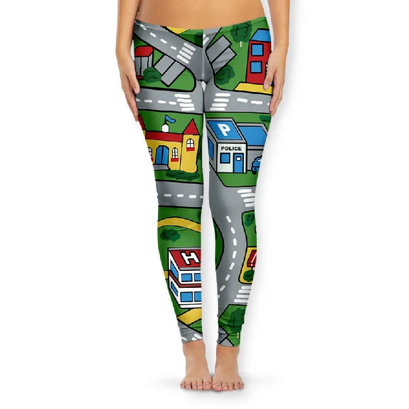 Car Carpet City Women's Leggings Elegant Metallic Leggings
