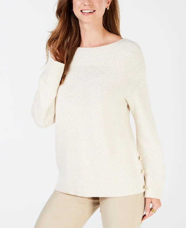 Charter Club Boat Neck Ribbed Knit Sweater