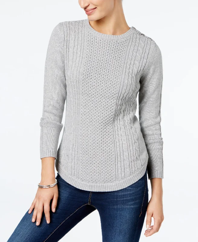 Charter Club Button Shoulder Sweater