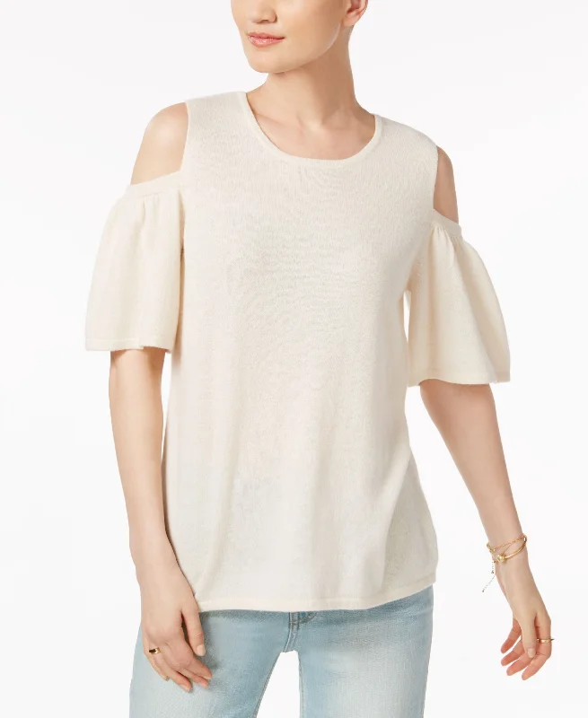 Charter Club Cashmere Cold Shoulder Sweater