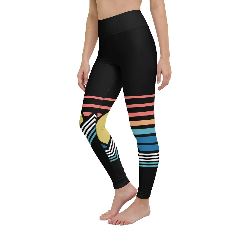 Women's UPF 50 Paddleboard SUP Swim Leggings - Colorado Mountains