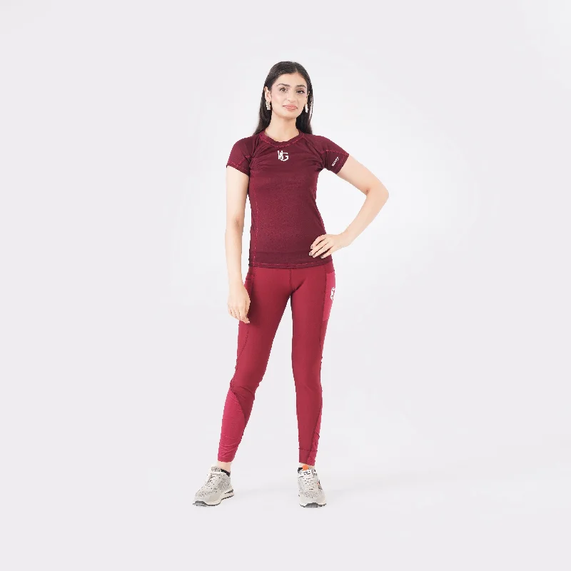 Knockout Maroon FlexFit Active Leggings