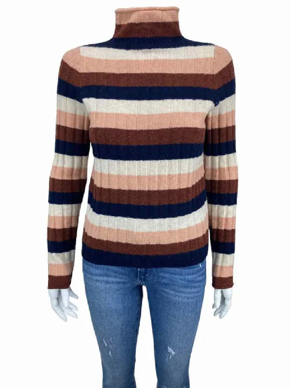 Madewell Women's Striped Rib Sweater Pink/Multi Size S