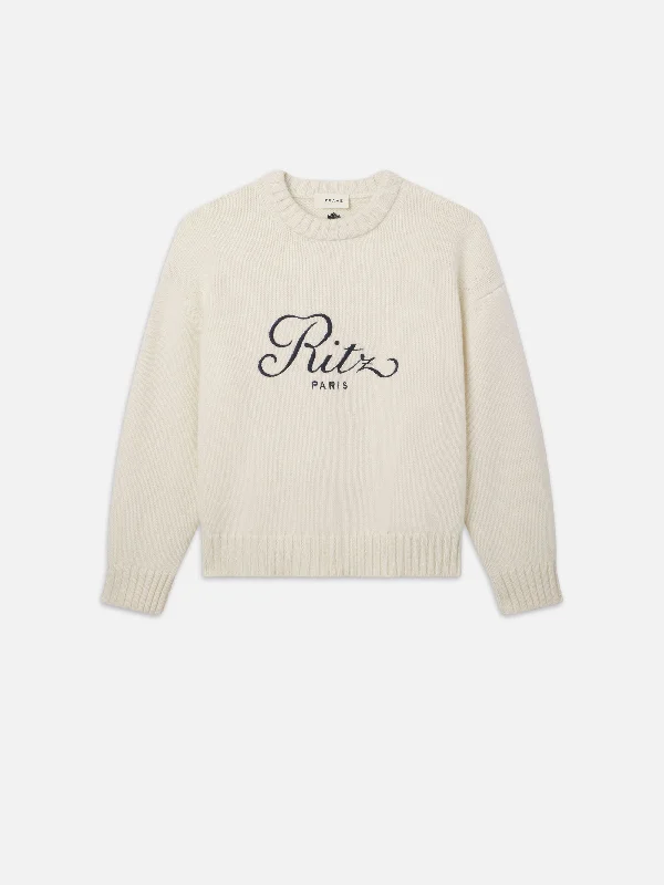 Ritz Unisex Cashmere Sweater -- Cream