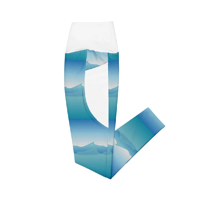 SHOALO Wave (22) - Womens 7/8 All Day Leggings With Side Pockets Trendy Flared Leggings SHOALO Wave (22) - Womens 7/8 All Day Leggings With Side Pockets Trendy Flared Leggings