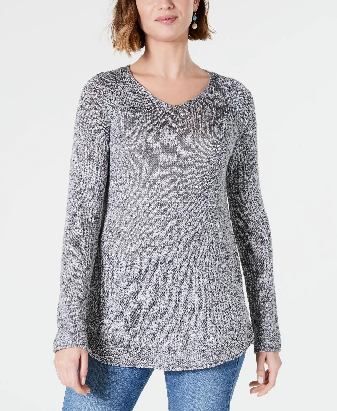 Marled V-Neck Sweater