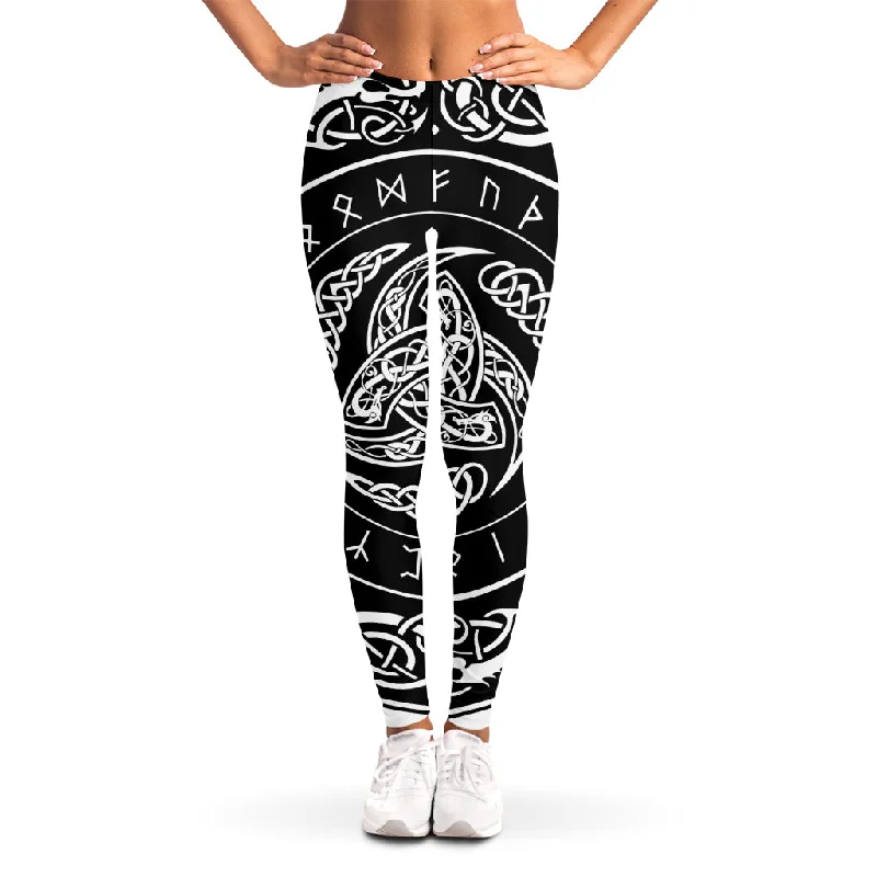 Viking Triple Horn Of Odin Print Women's Leggings