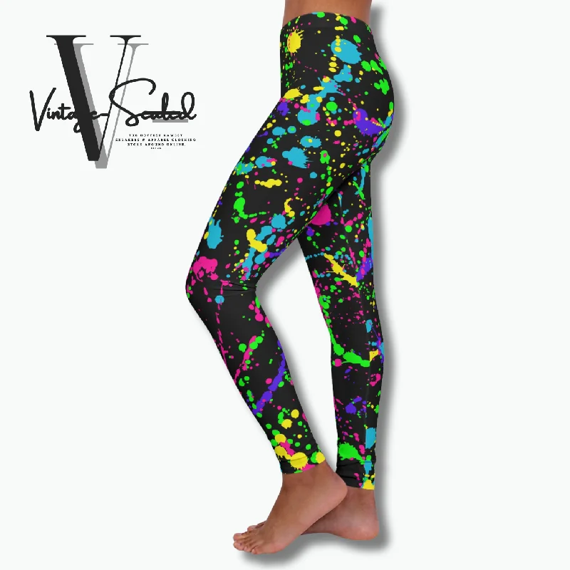 Vintage-Sealed Paint Splash Apparel Leggings| Brand New Women's Fashion