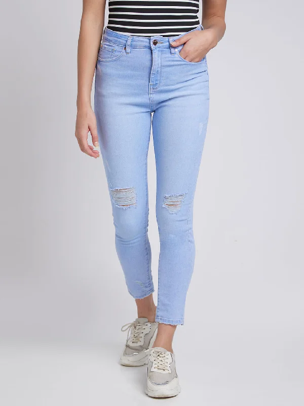Spykar Women Light Blue Cotton Stretch Super Skinny Fit Ankle Length Jeans (Alexa) Comfortable Jogger Style Jeans Spykar Women Light Blue Cotton Stretch Super Skinny Fit Ankle Length Jeans (Alexa) Comfortable Jogger Style Jeans