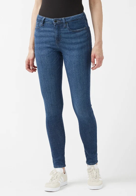Mid Rise Skinny Alexa Women's Jeans in Medium Blue - BL15848 Trendy Wide-Legged High-Waist Jeans Mid Rise Skinny Alexa Women's Jeans in Medium Blue - BL15848 Trendy Wide-Legged High-Waist Jeans