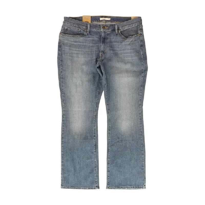 Blue Solid Bootcut Jeans