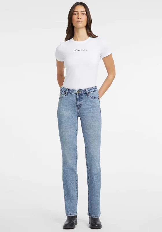 Guess G08 Mid Rise Straight Leg Jeans, Blue