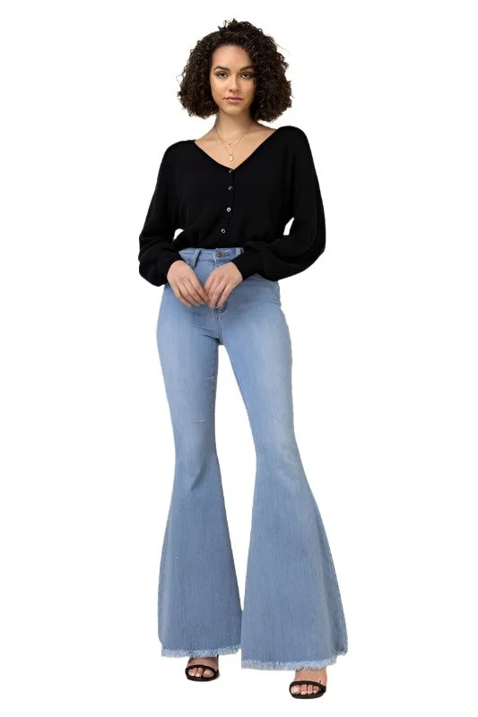 High Waisted Flare Leg Jeans