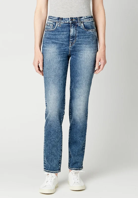 High Rise Straight Jayden Women's Jeans in Stonewashed - BL15836 Stylish Paperbag Waist Denim High Rise Straight Jayden Women's Jeans in Stonewashed - BL15836 Stylish Paperbag Waist Denim