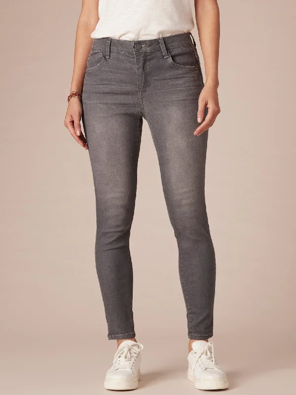 Modern "Ab"solution® High Rise Ankle Length Grey Skinny Jeans Trendy Wide-Legged High-Waist Jeans Modern "Ab"solution® High Rise Ankle Length Grey Skinny Jeans Trendy Wide-Legged High-Waist Jeans