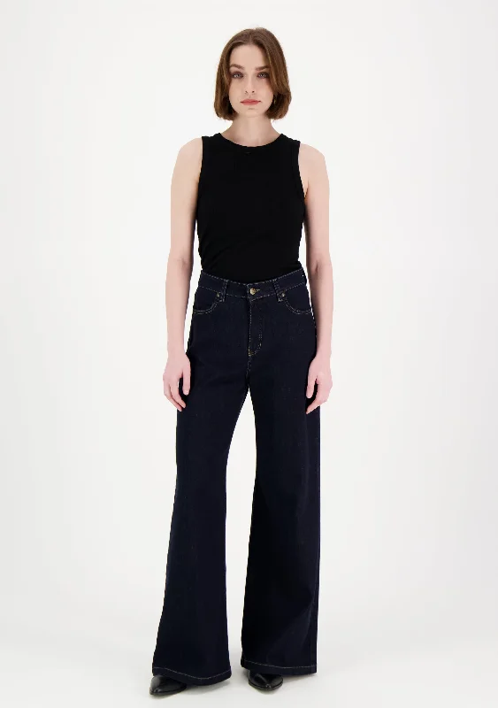 Eva Flared Jeans Dark Blue